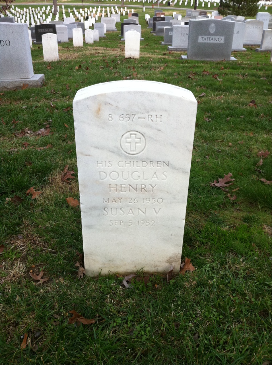 Back of headstone — Donald Higgins