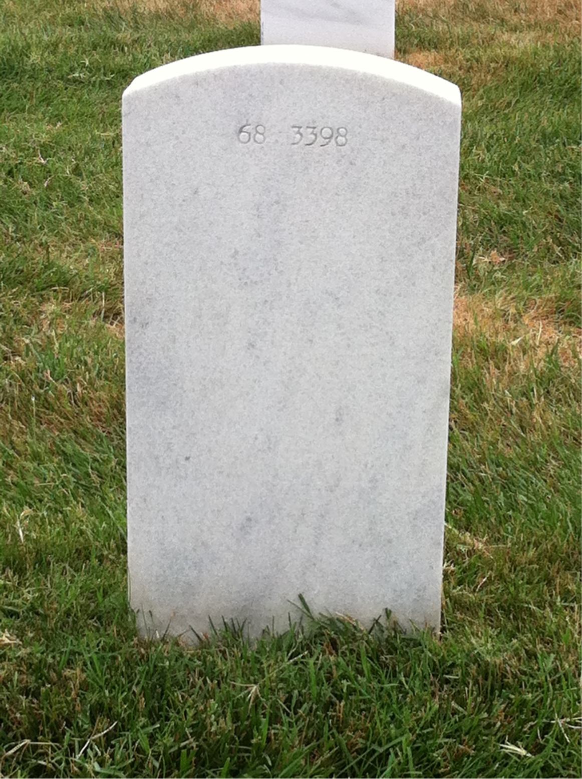 Back of headstone — Coulter Montgomery