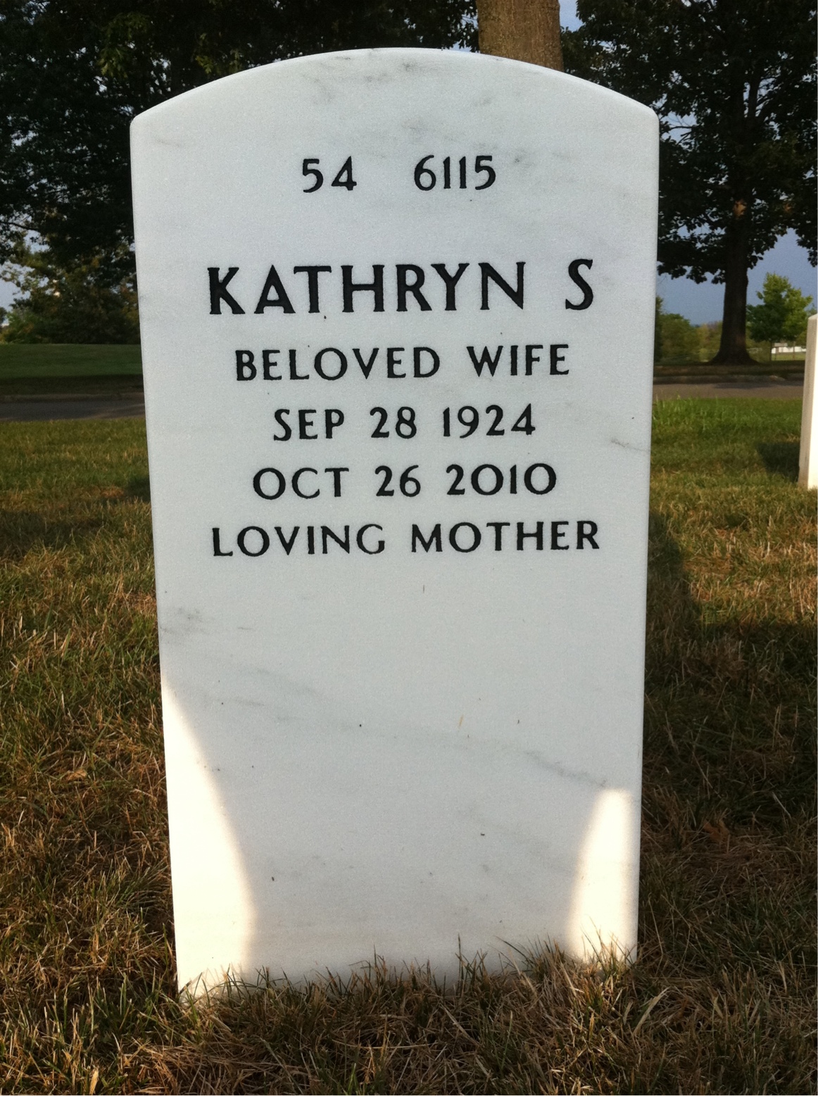 Back of headstone — John Michel