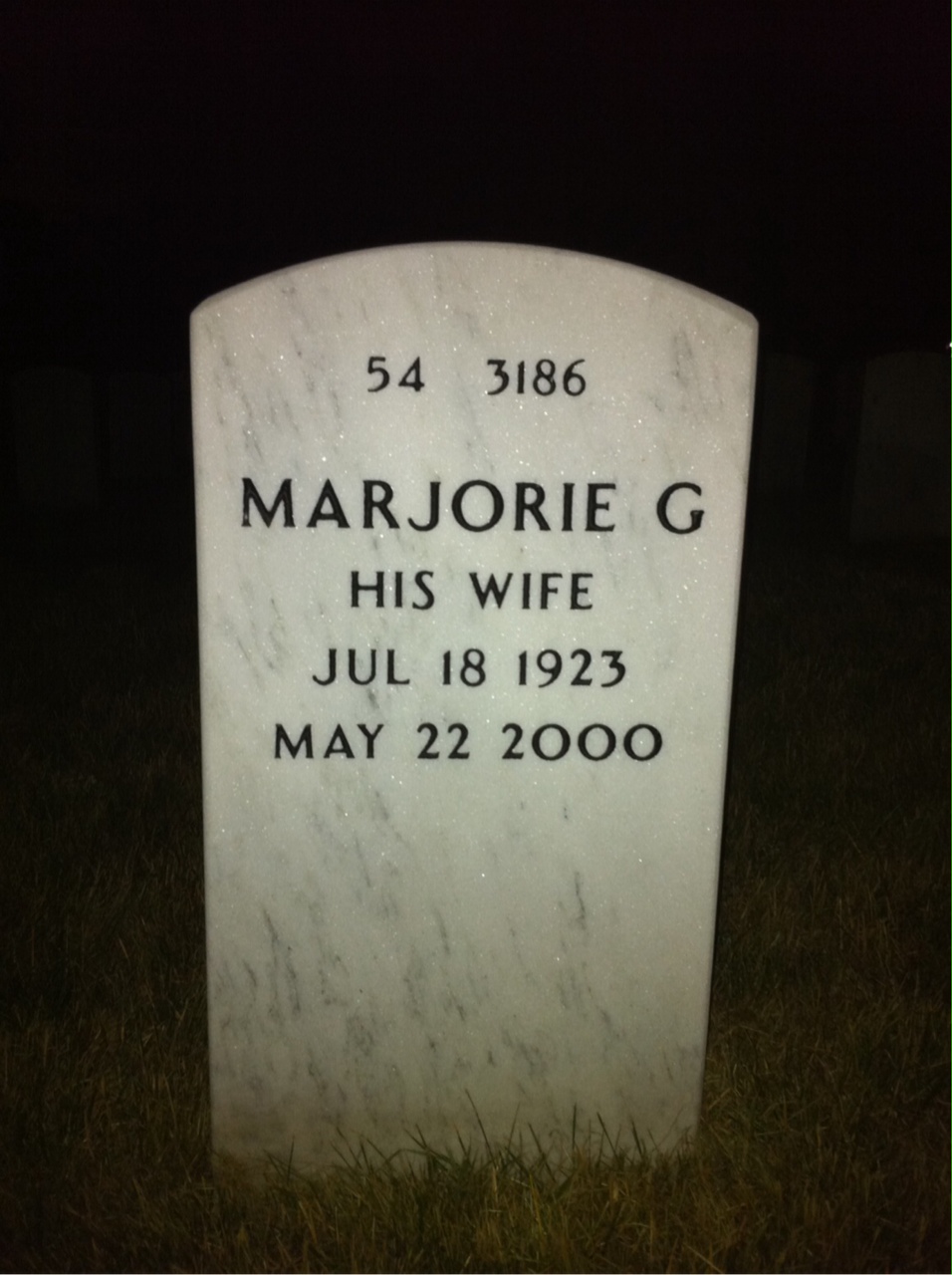 Back of headstone — Garvey Blanc
