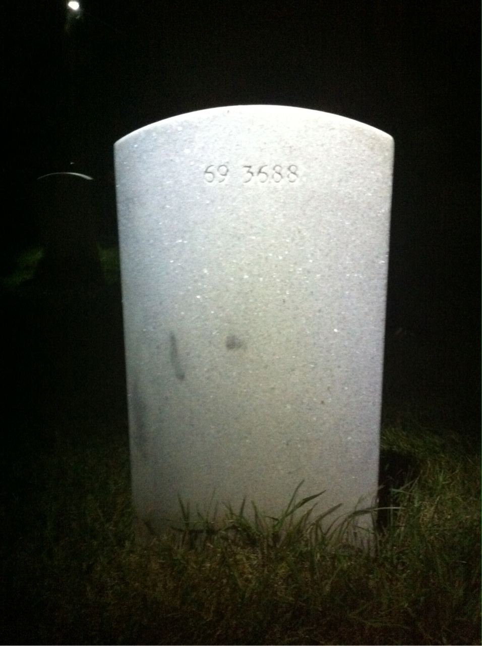 Back of headstone — John Davis