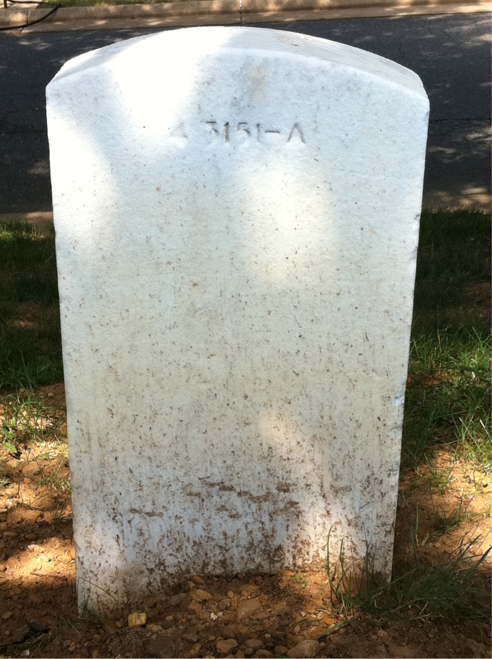 Back of headstone — Charles Baumeister