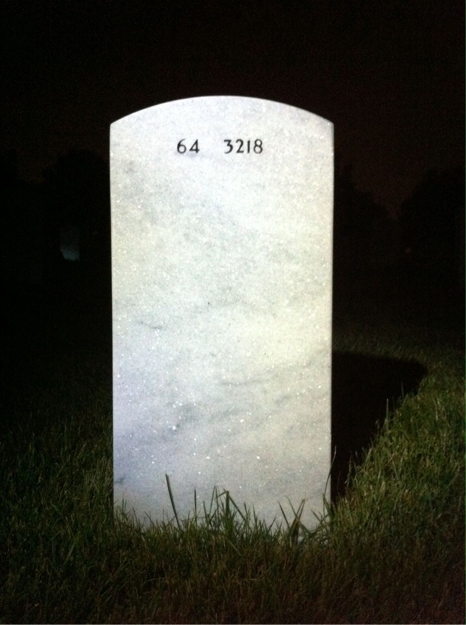 Back of headstone — Henry Ivy