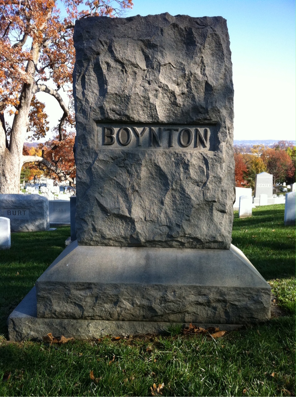 Back of headstone — Helen Boynton