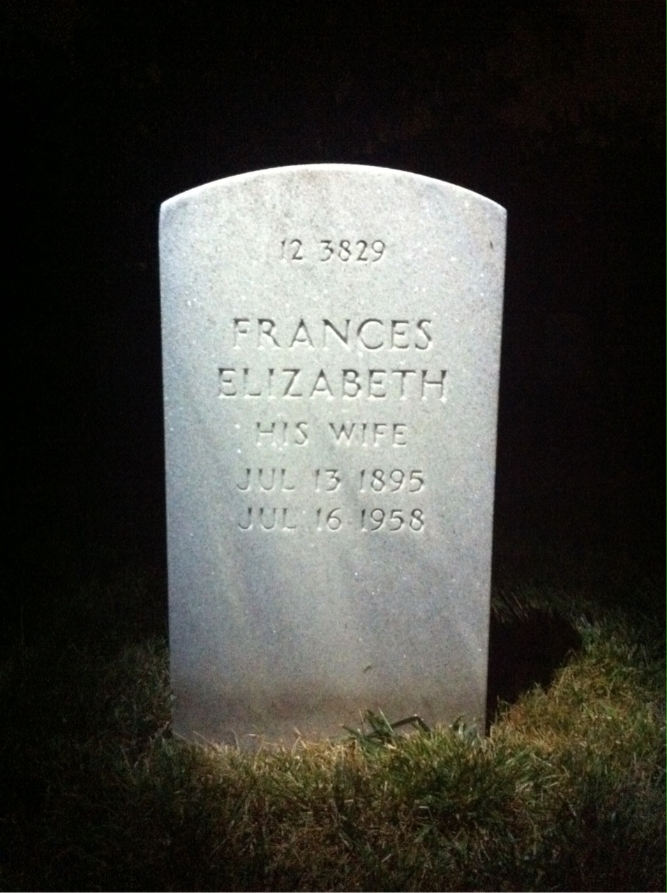 Back of headstone — William Russell Creekmur