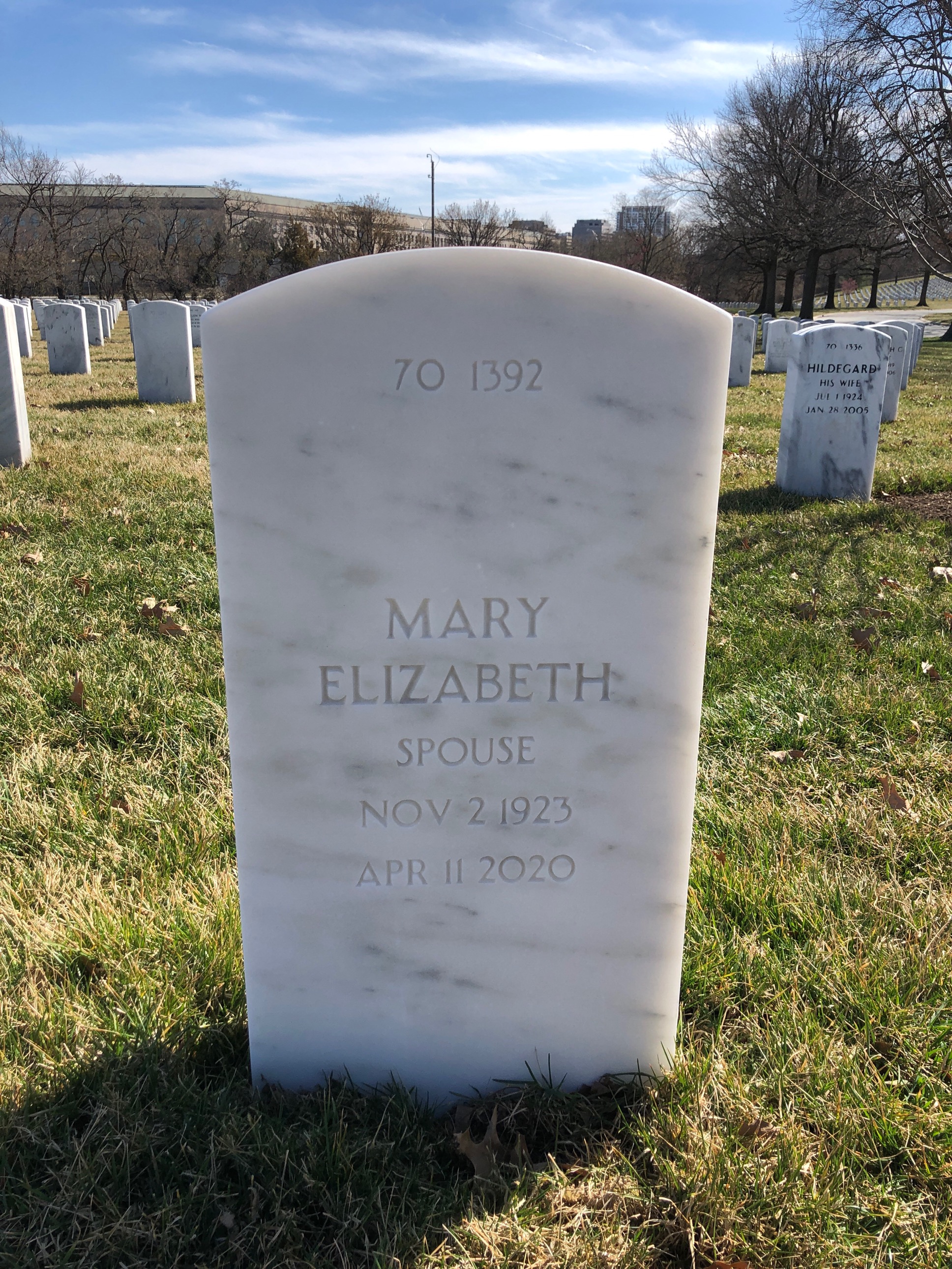Back of headstone — Ralph Crocker