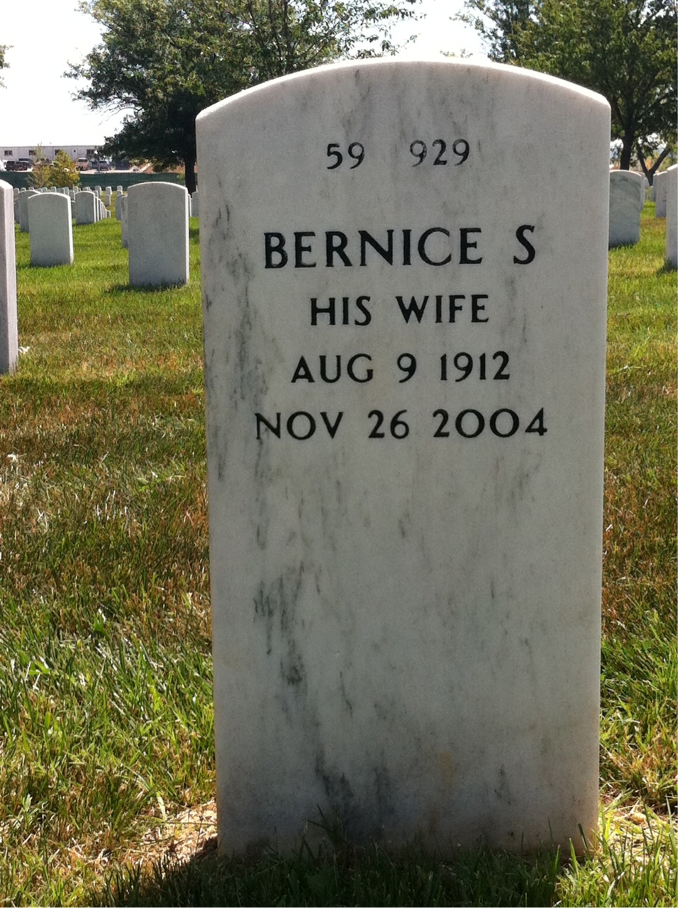 Back of headstone — Walter Sabalauski