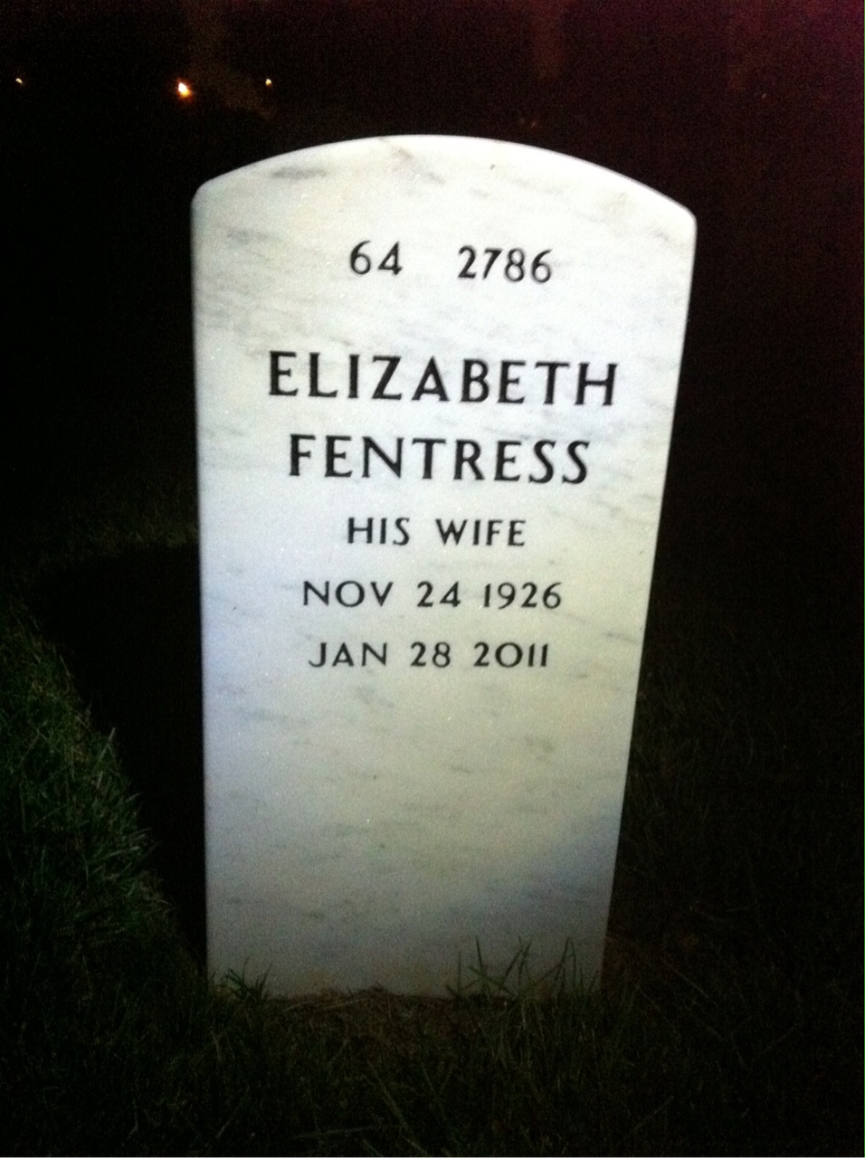 Back of headstone — Thomas Furlow
