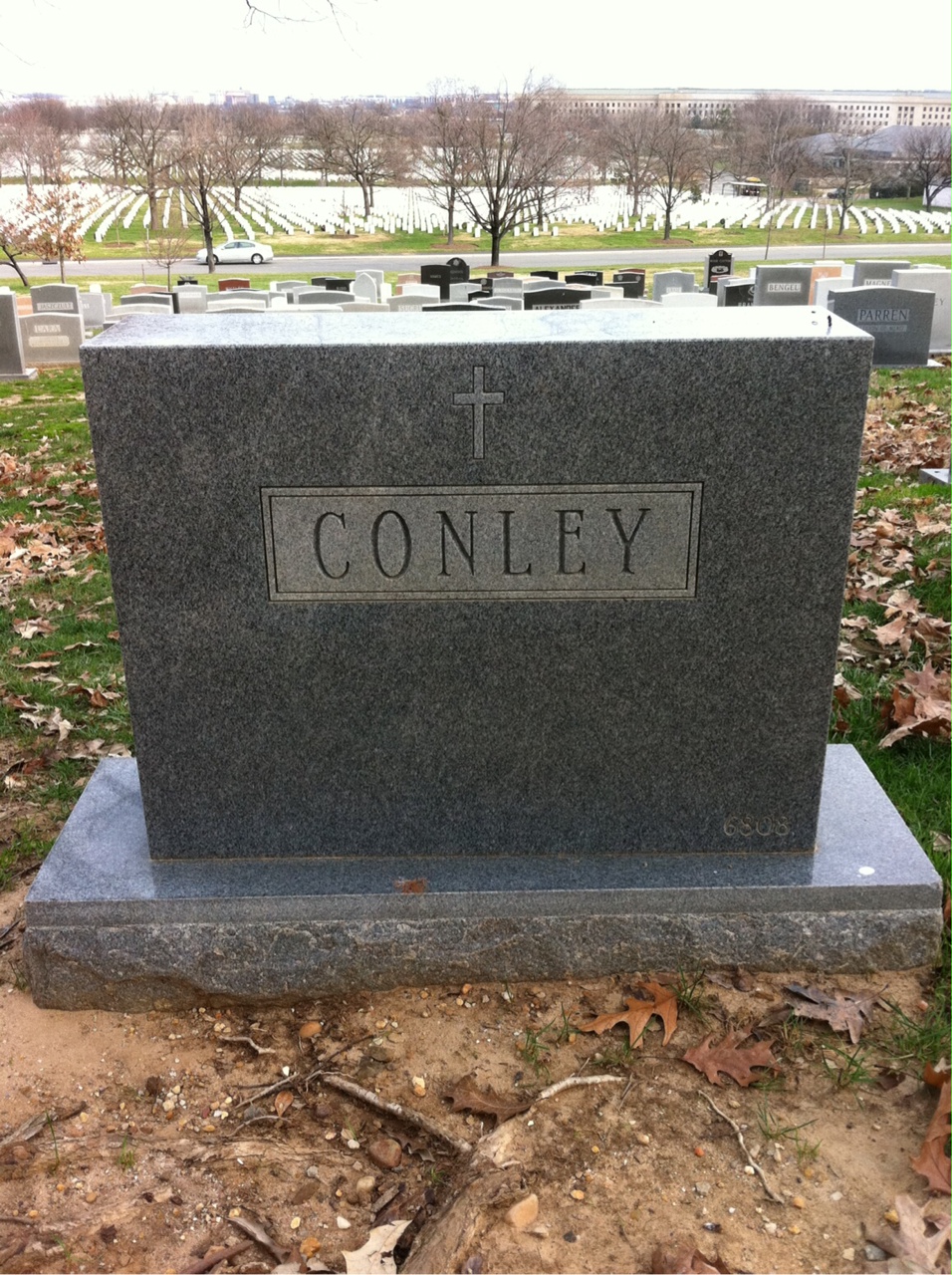 Back of headstone — Antoinette Conley