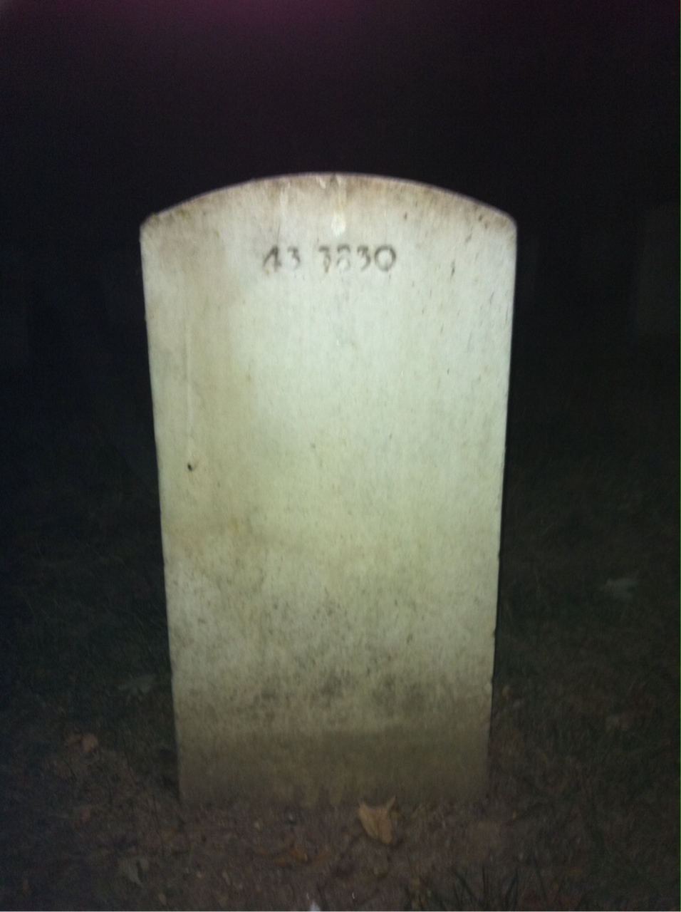 Back of headstone — William S Martin