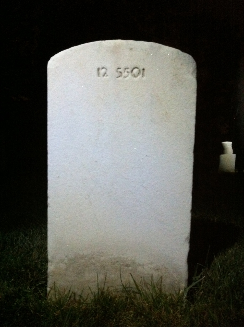 Back of headstone — Russell Melser