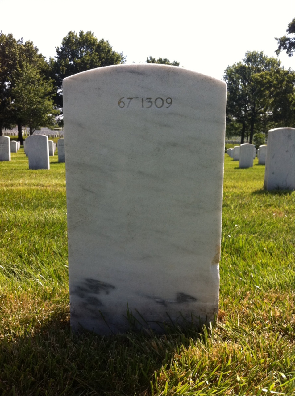Back of headstone — Ambrose Blake