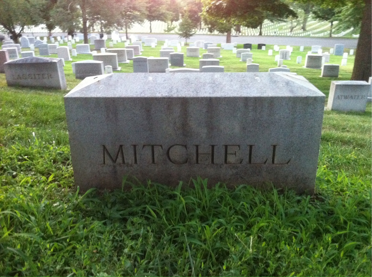Back of headstone — Harry Mitchell