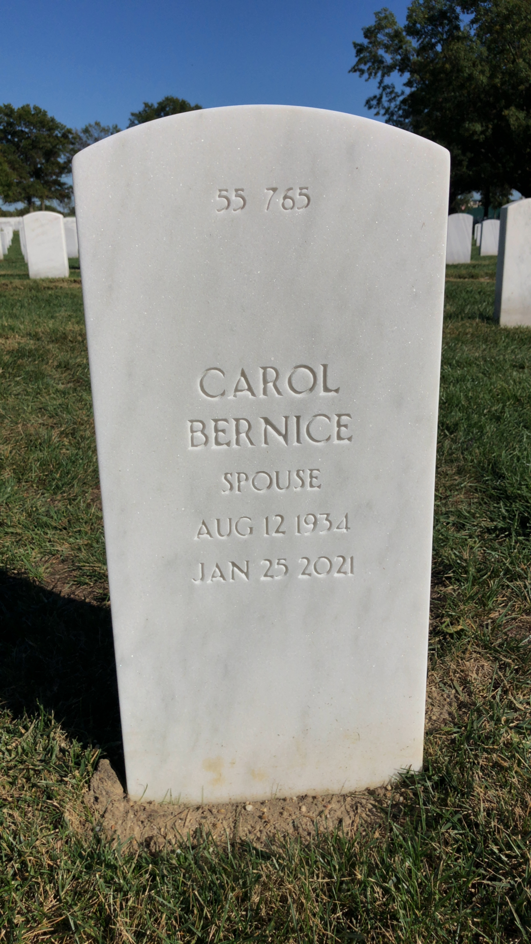 Back of headstone — James Austin
