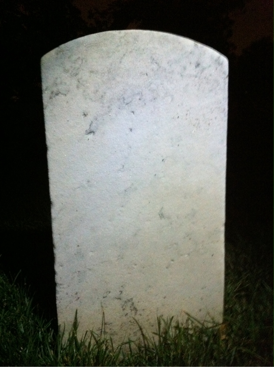 Back of headstone — Louisa Mendel