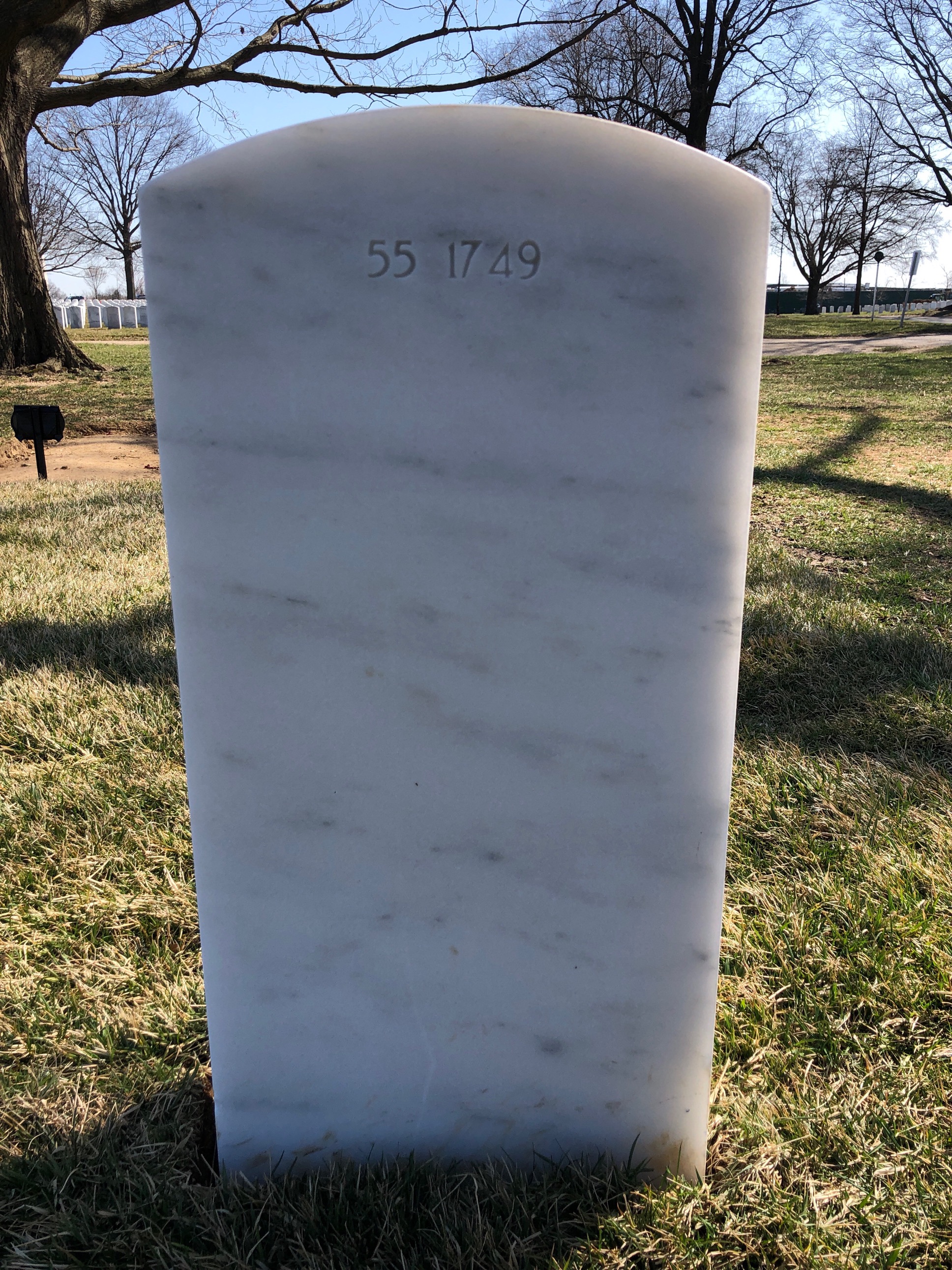 Back of headstone — Thomas G Serb
