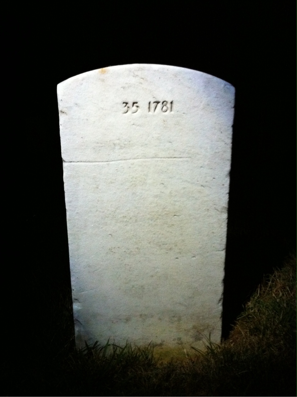 Back of headstone — George A Bunn