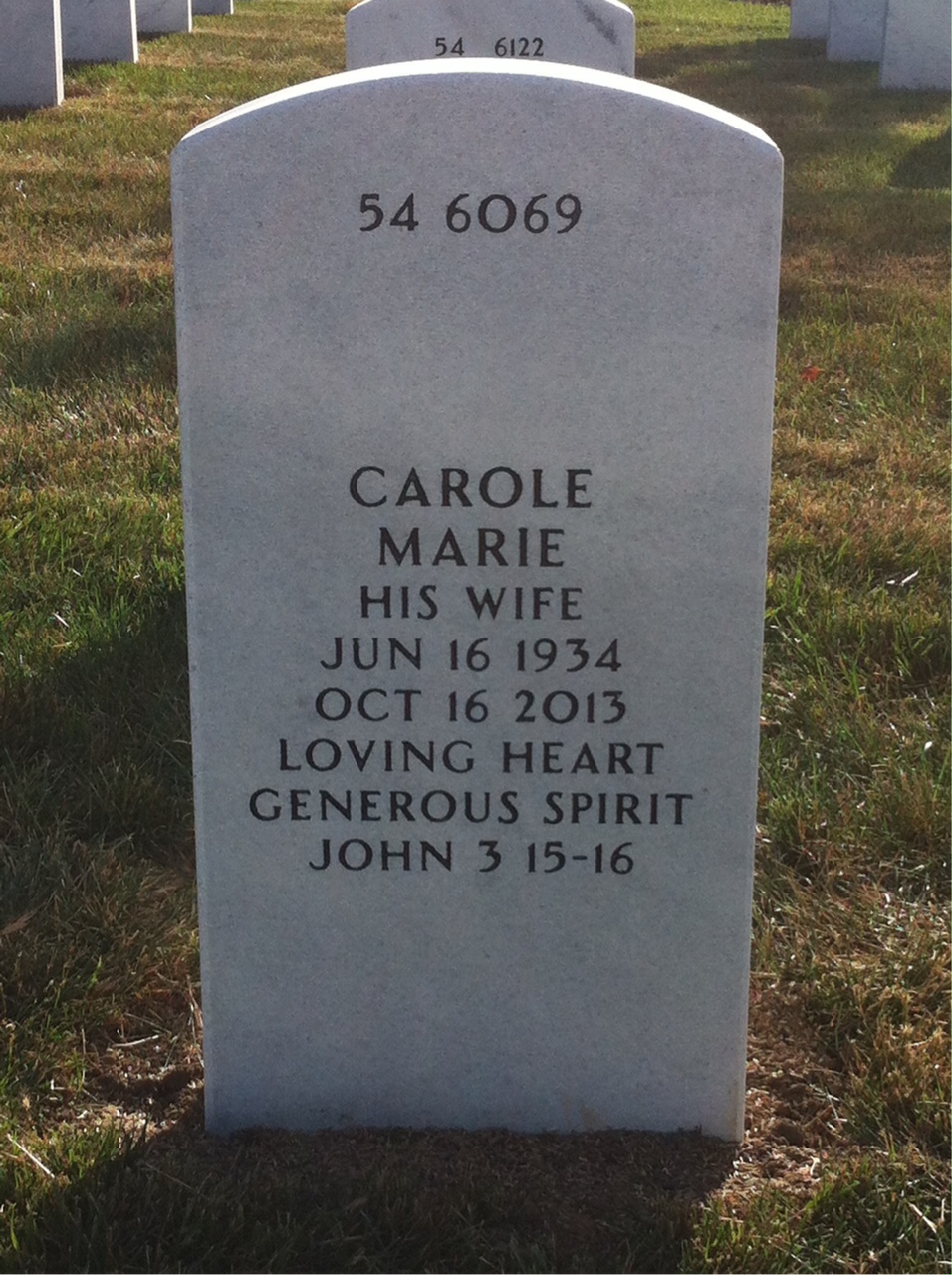 Back of headstone — Robert Miller
