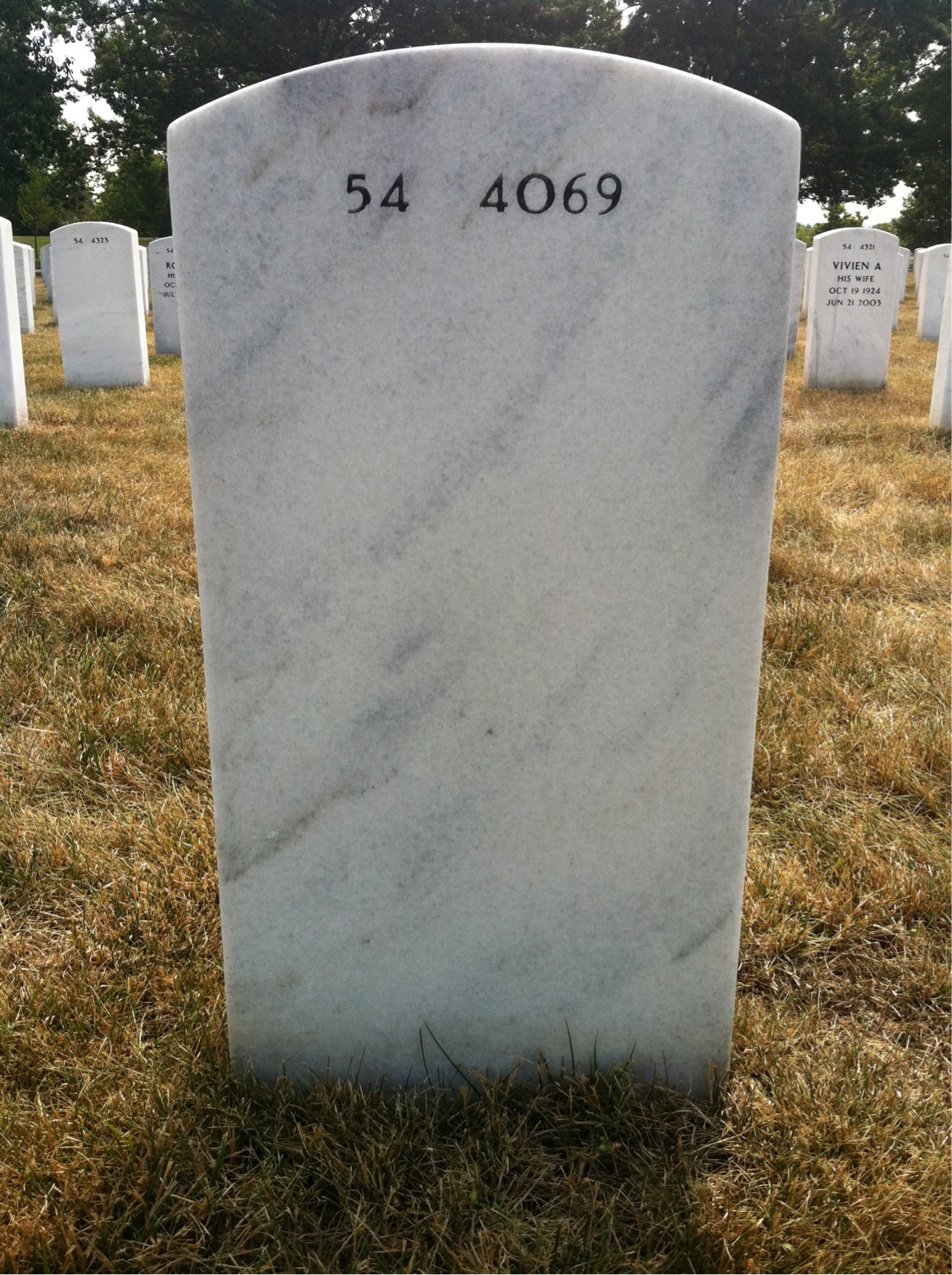 Back of headstone — James Callahan