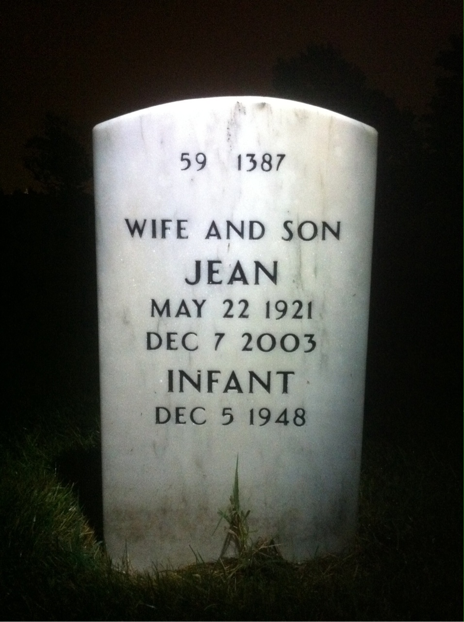 Back of headstone — Edward Niedziela