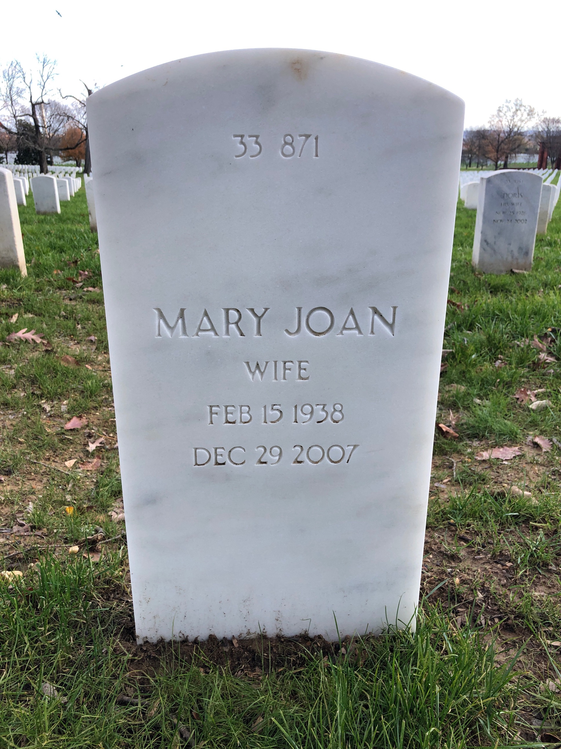 Back of headstone — Ronald Bezanson