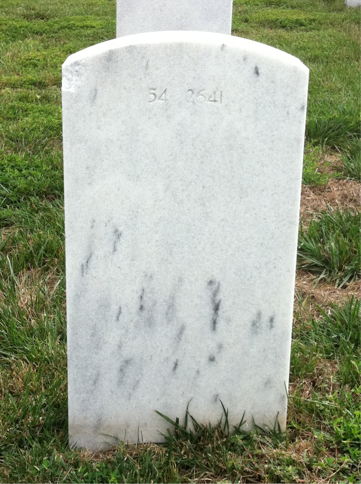 Back of headstone — William Murray