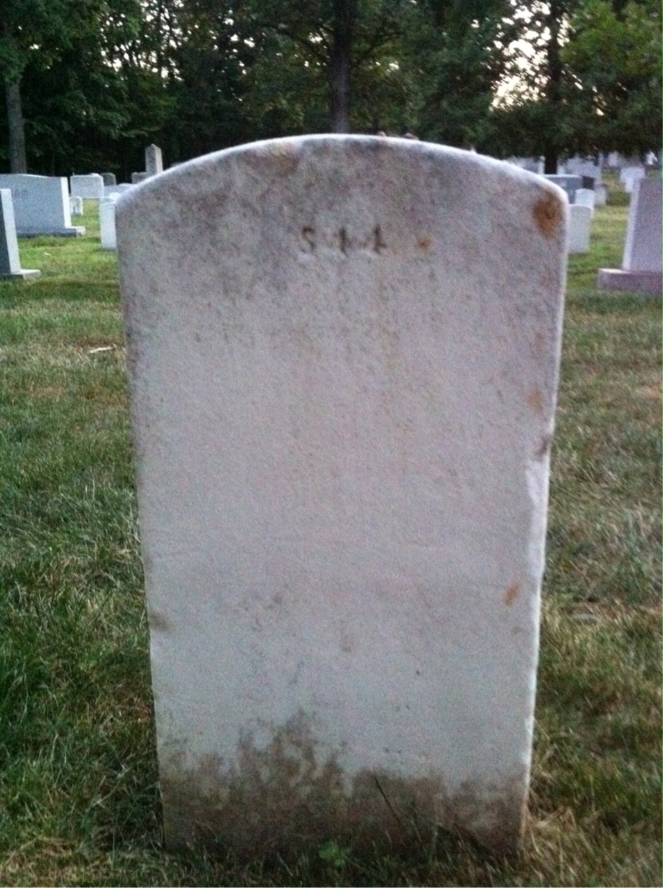 Back of headstone — Herman Archer