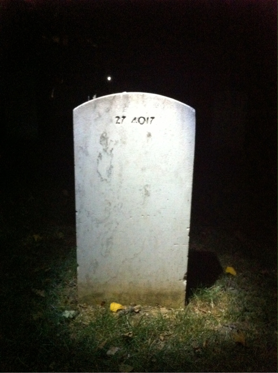 Back of headstone — Henry Muse
