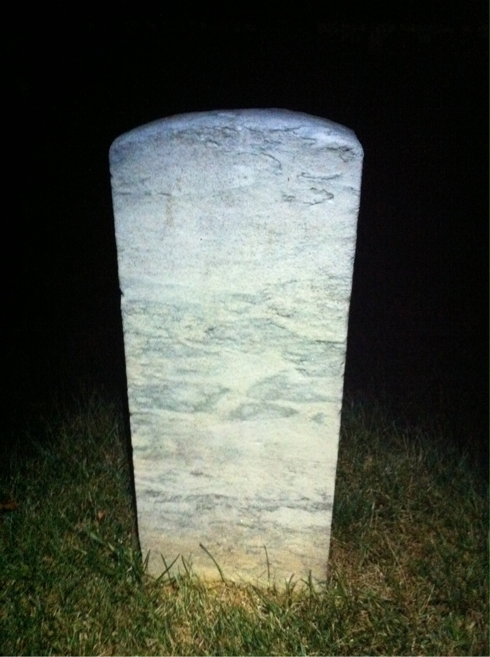 Back of headstone — Peter Minehan