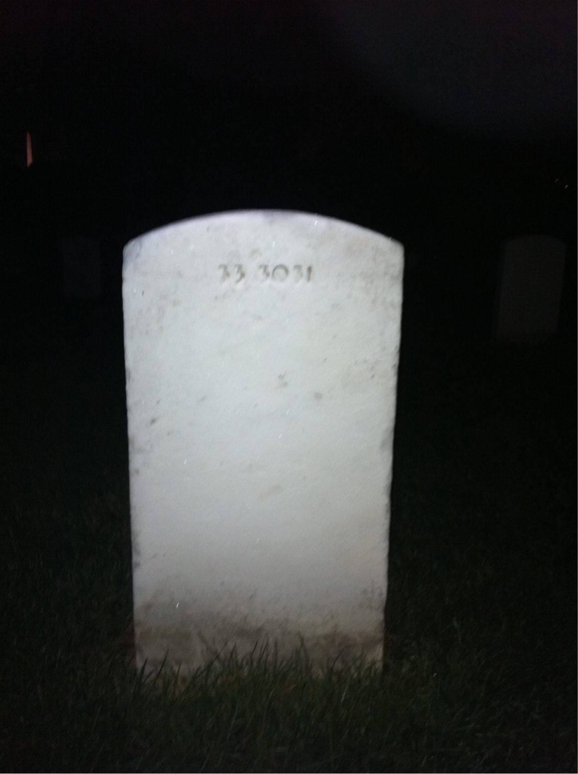 Back of headstone — Robert Anthony