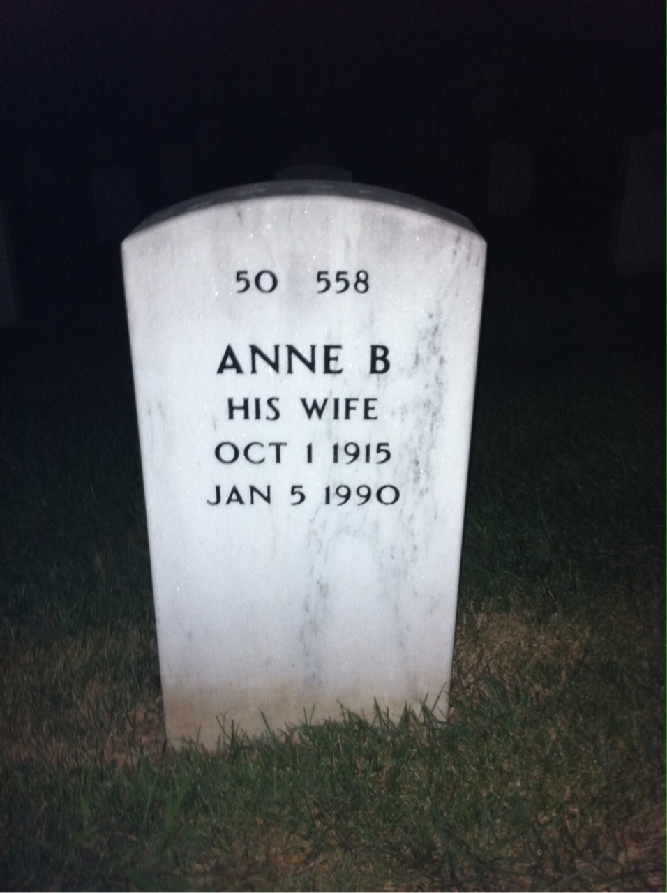 Back of headstone — Robert Johns