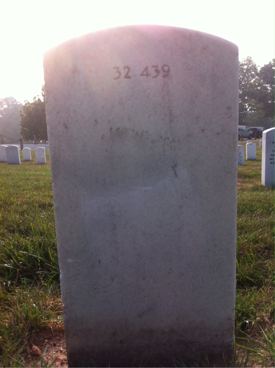 Back of headstone — Theodore Roosevelt Gardner