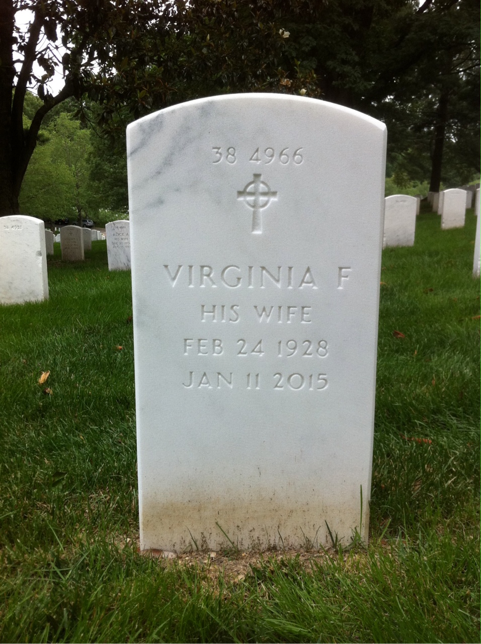 Back of headstone — Albert Kallock