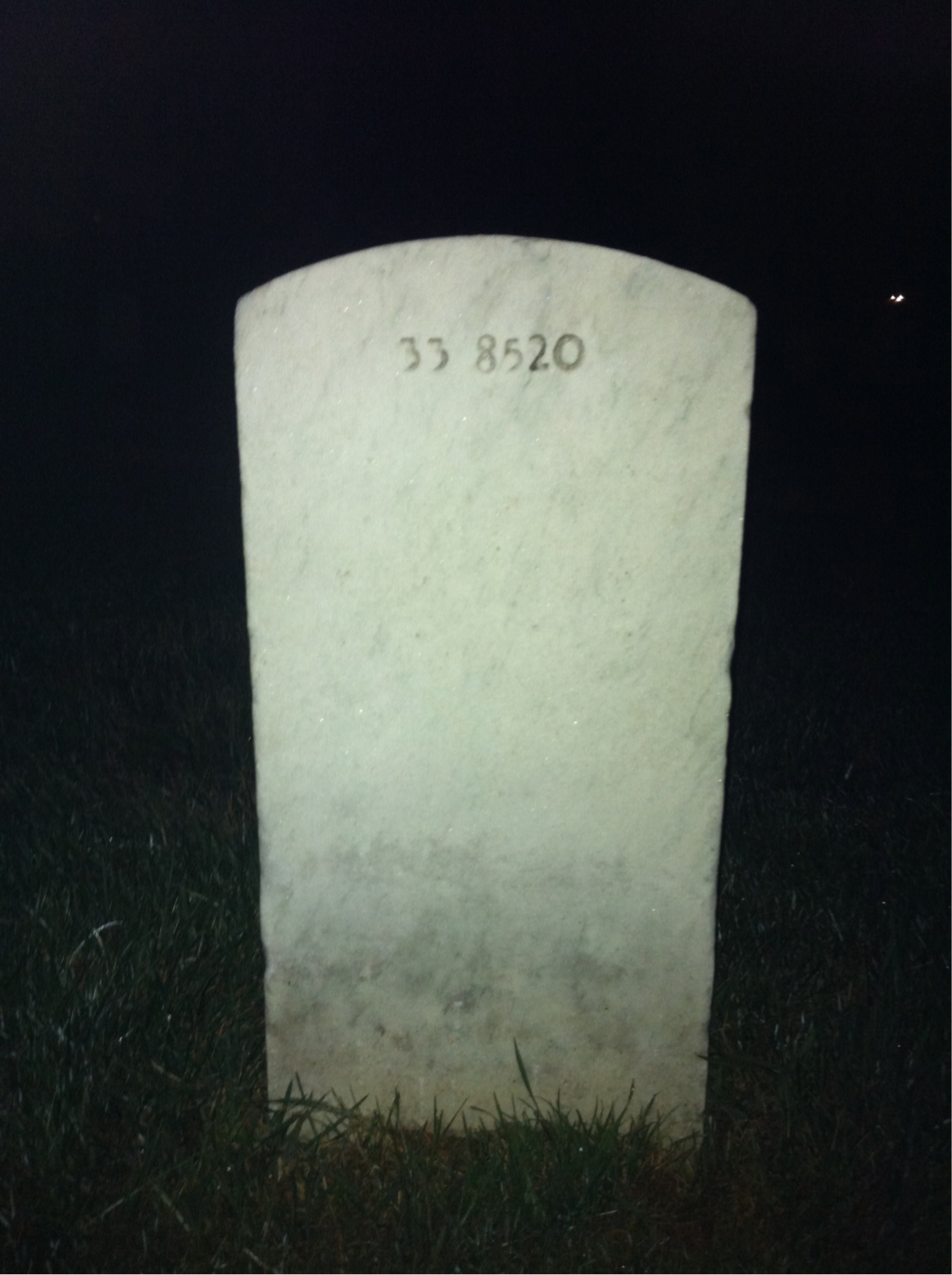 Back of headstone — Richard Contee