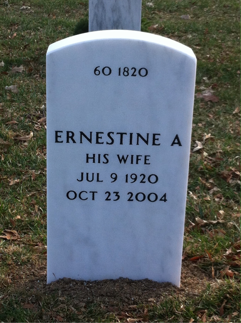 Back of headstone — Harold Clancy
