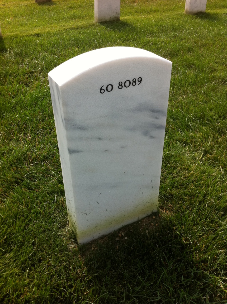 Back of headstone — Robert Odell