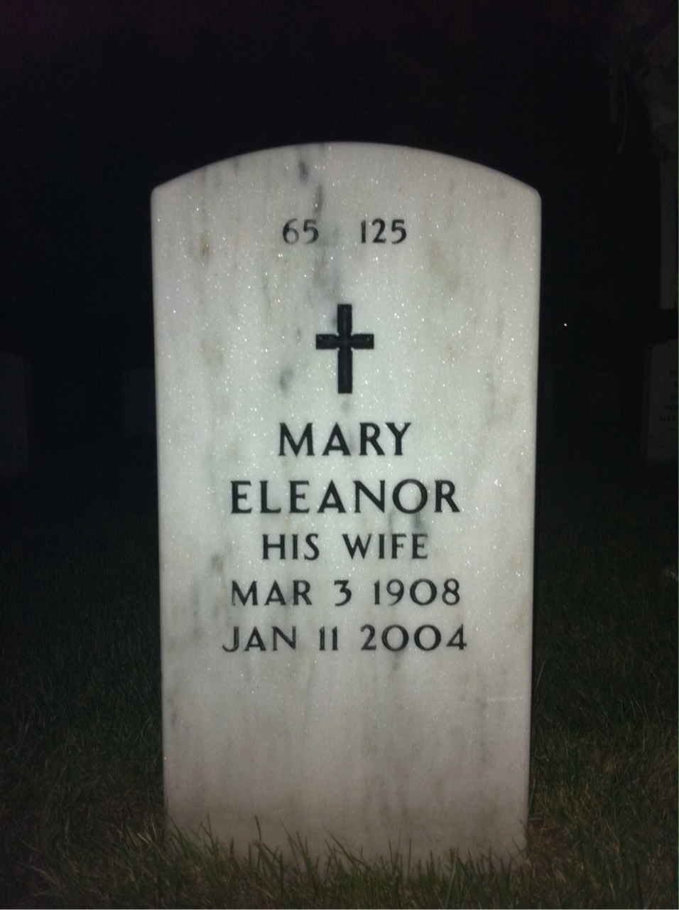 Back of headstone — Richard Carhart