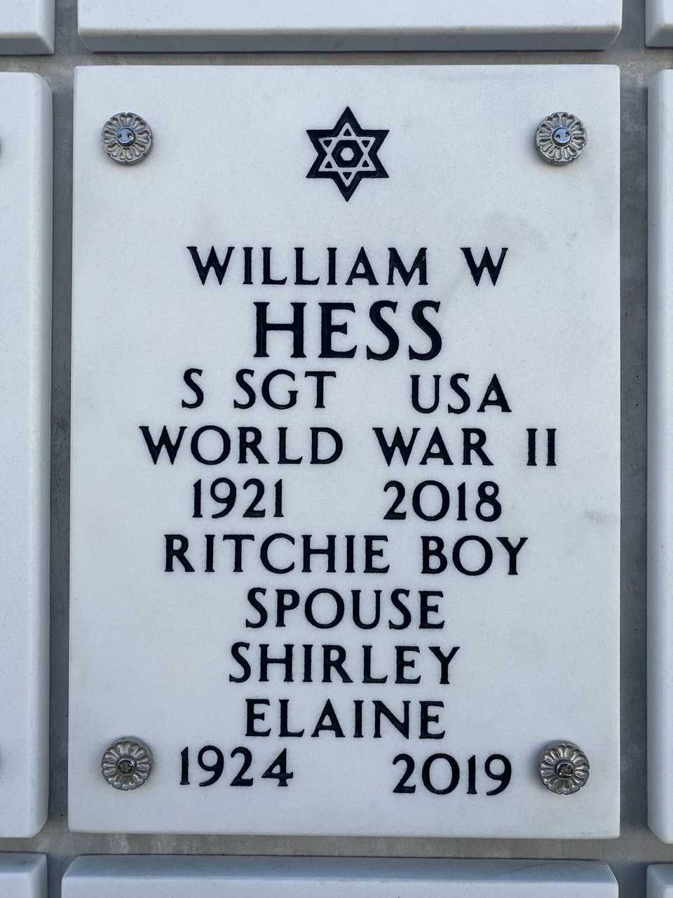 William W Hess