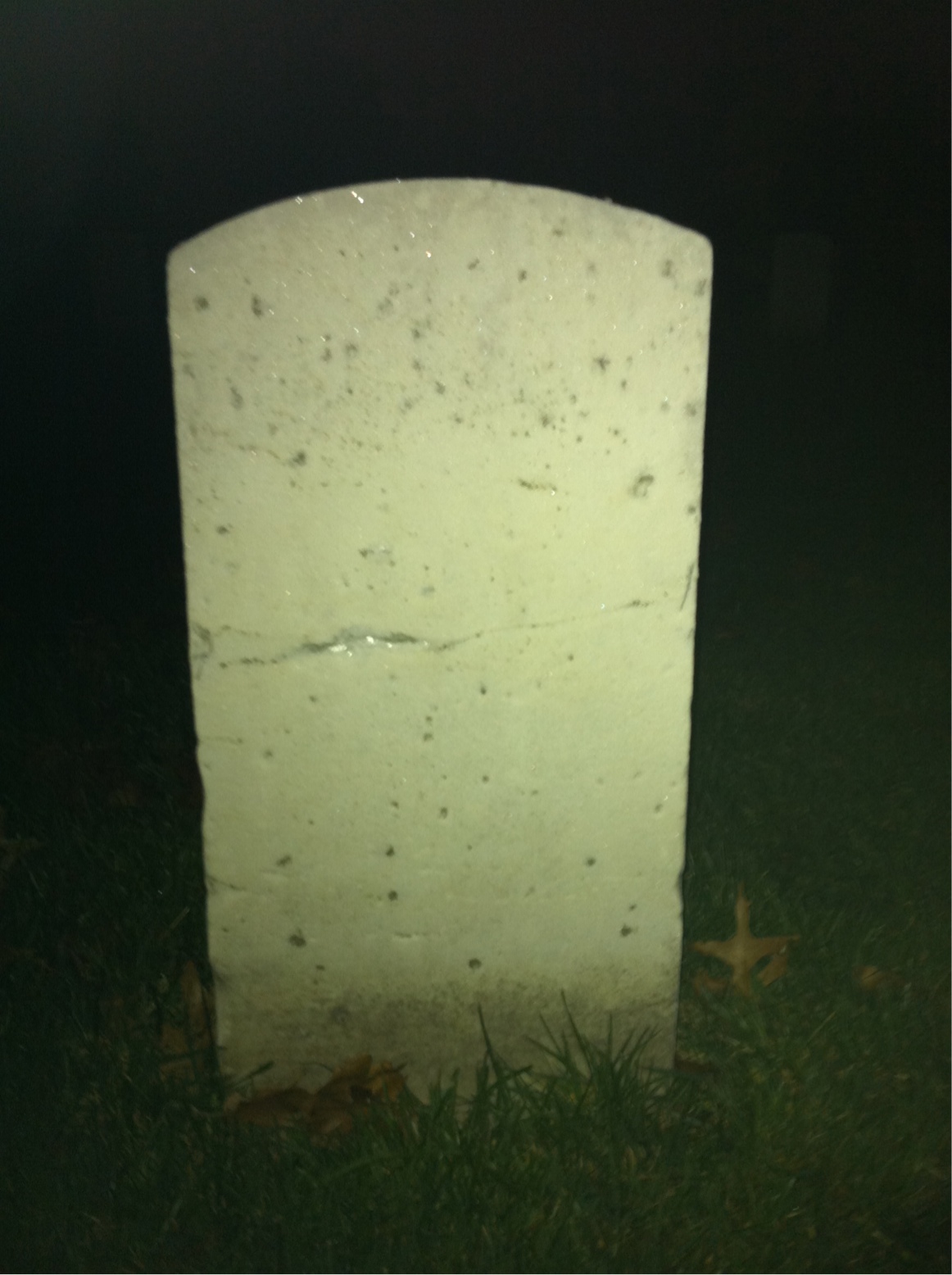 Back of headstone — Leonard Mortimer