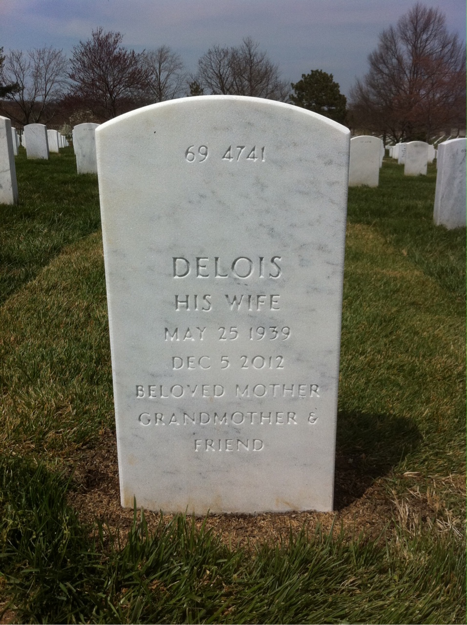 Back of headstone — Thomas Woodruff