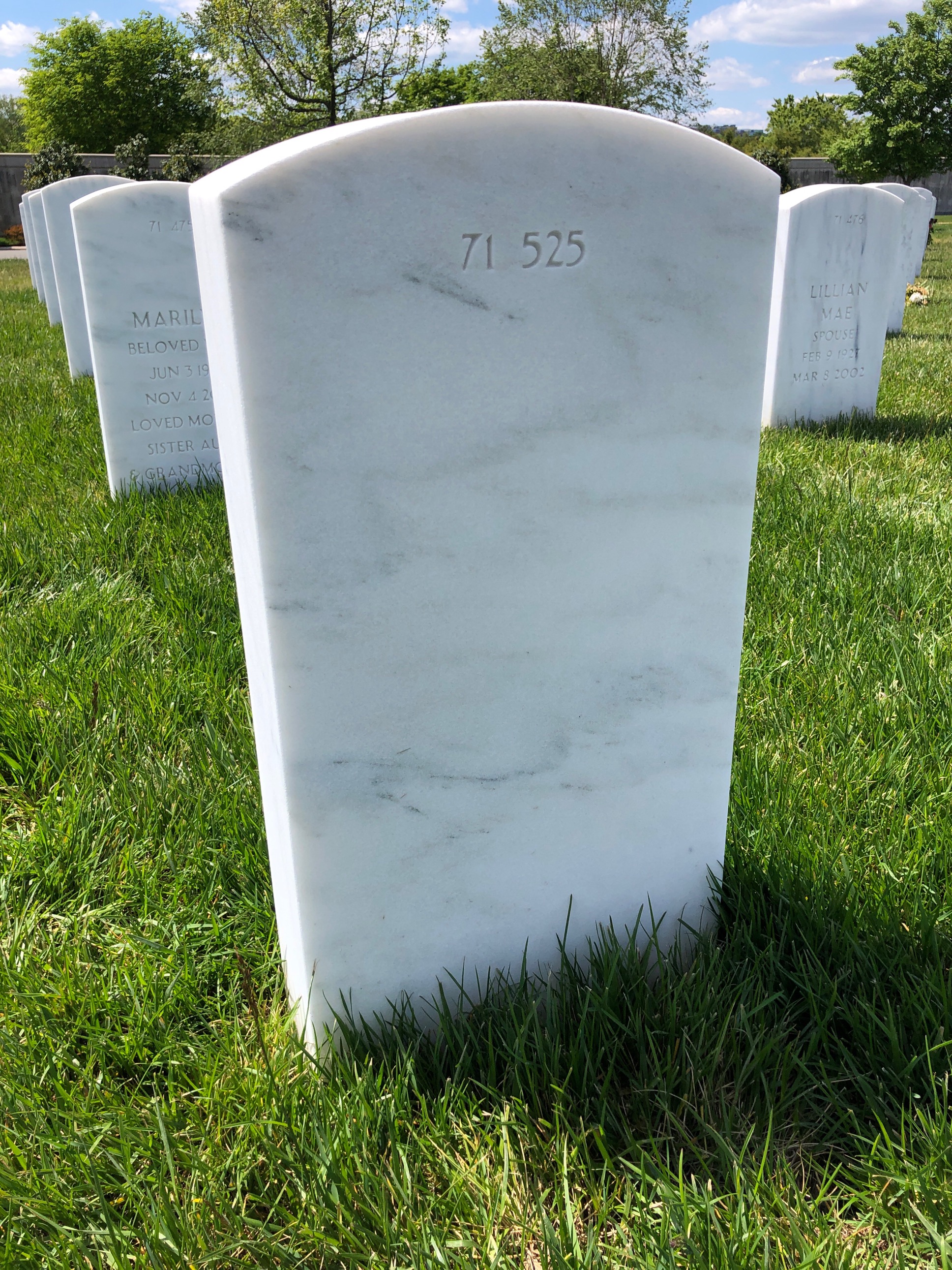 Back of headstone — Darrel J Leach