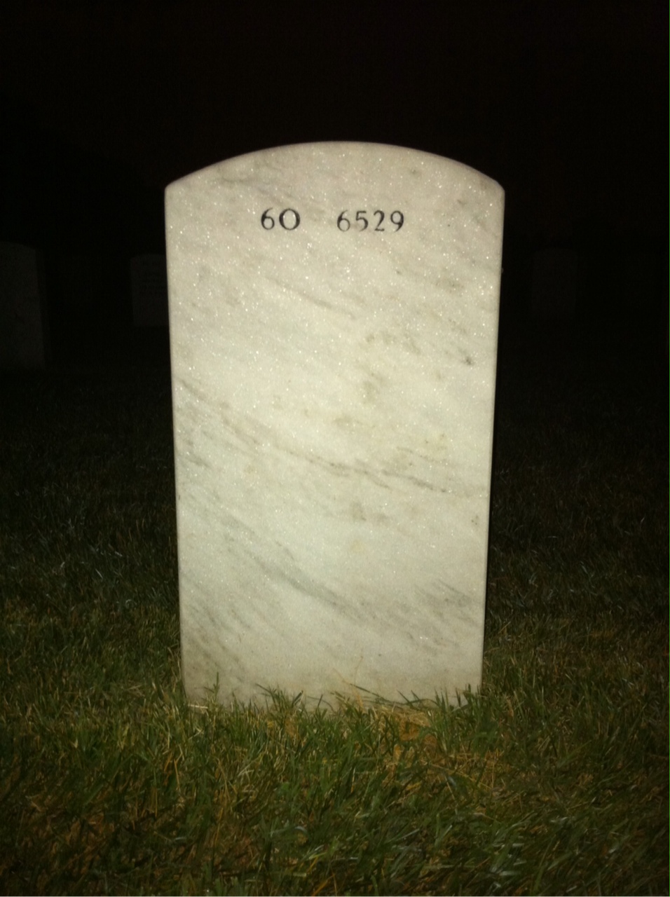 Back of headstone — John Hoover