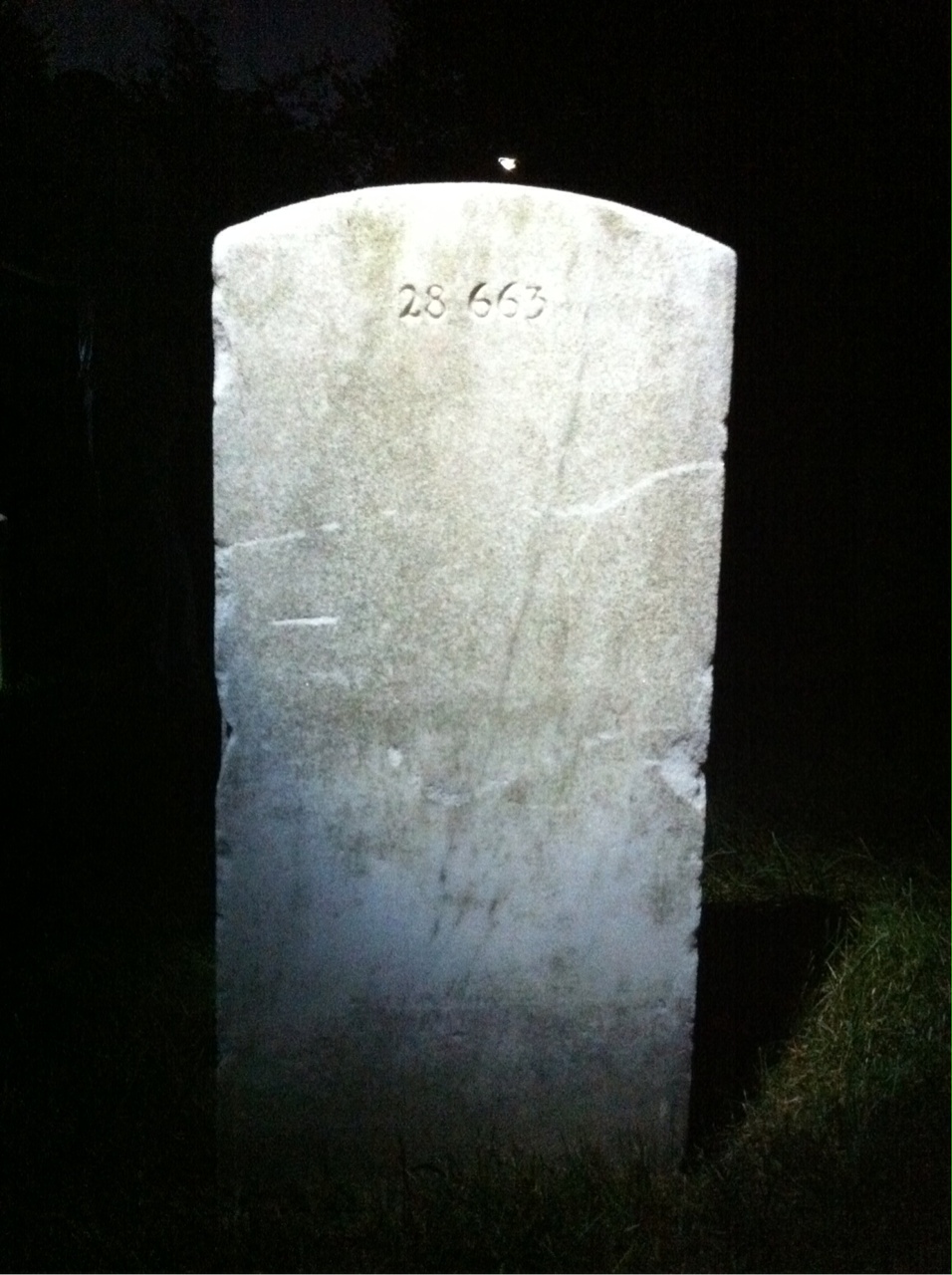 Back of headstone — Harry Lockhart