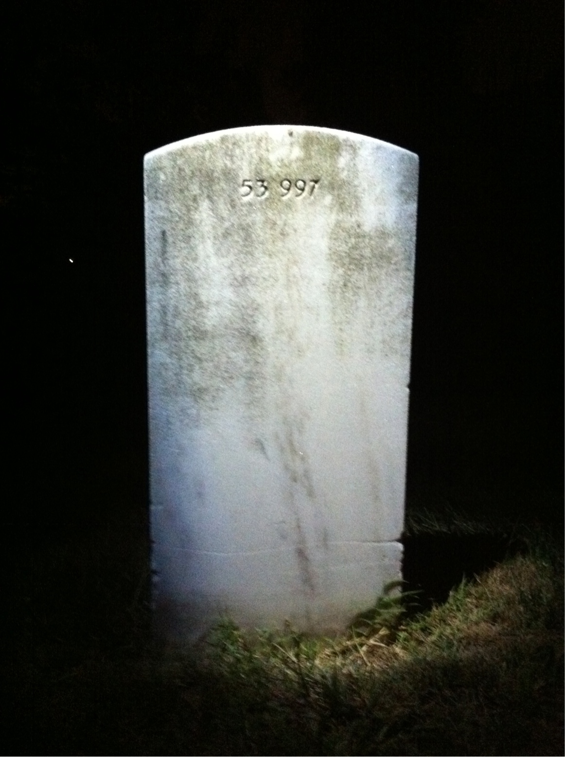 Back of headstone — Cornelius S Burke