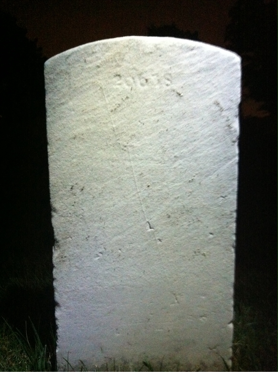 Back of headstone — Jesse Alexander