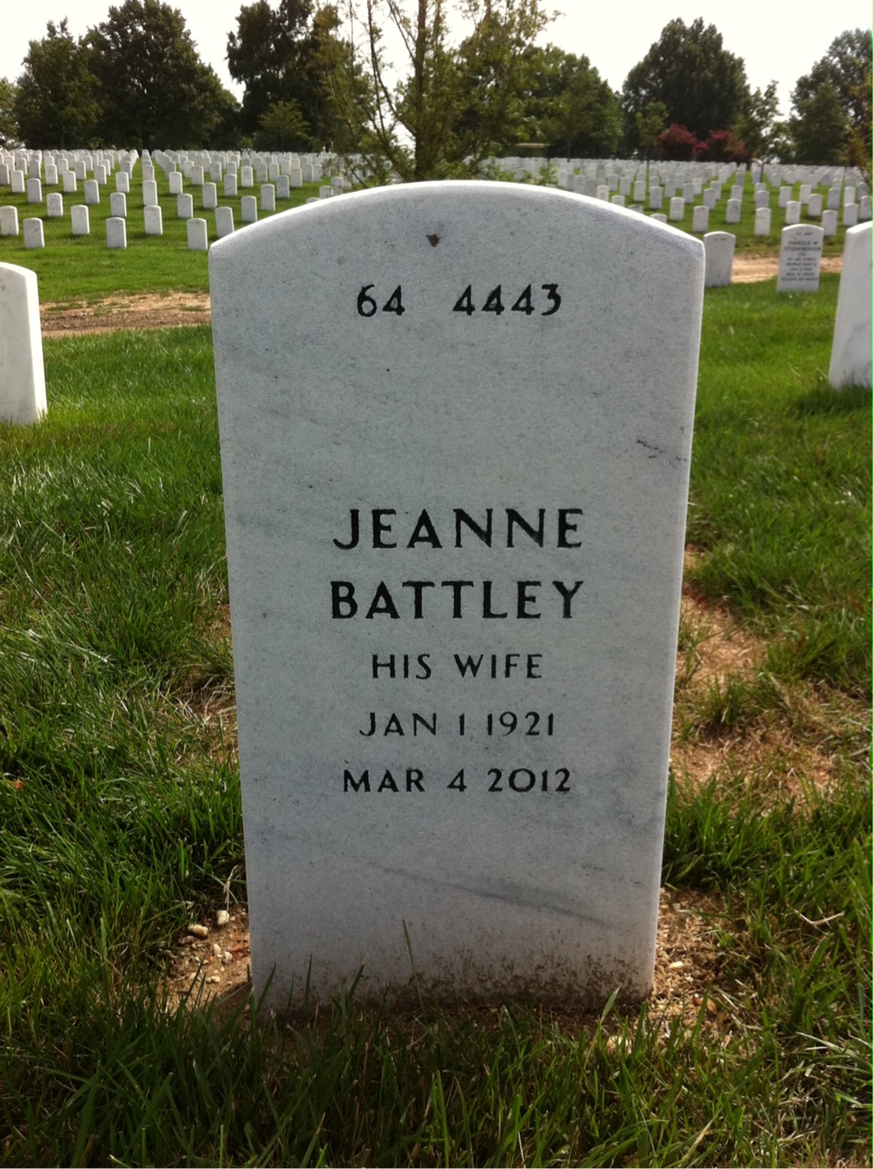Back of headstone — Lawrence Harris