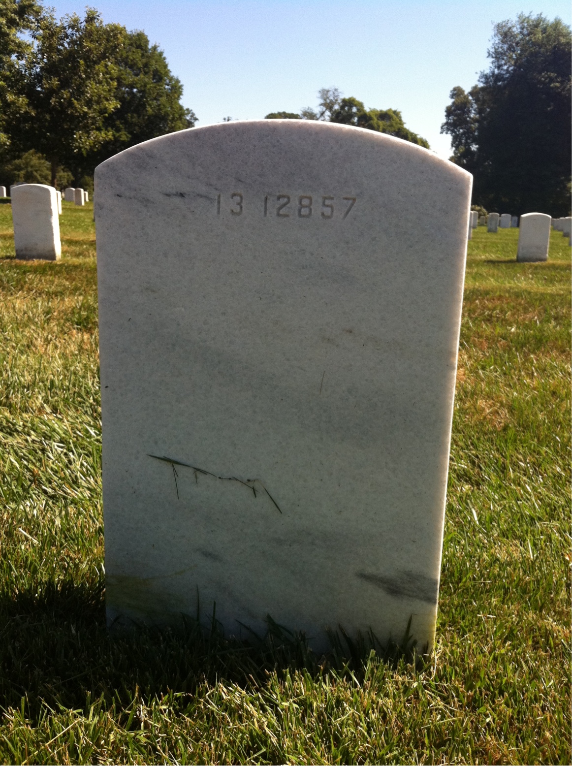 Back of headstone — Solomon Bensley