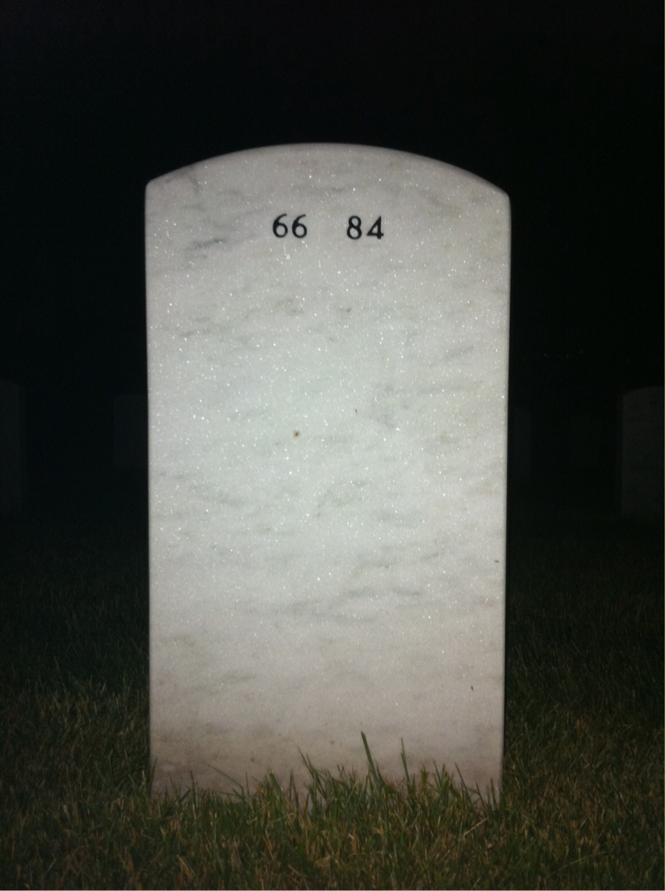 Back of headstone — Wiley Lee