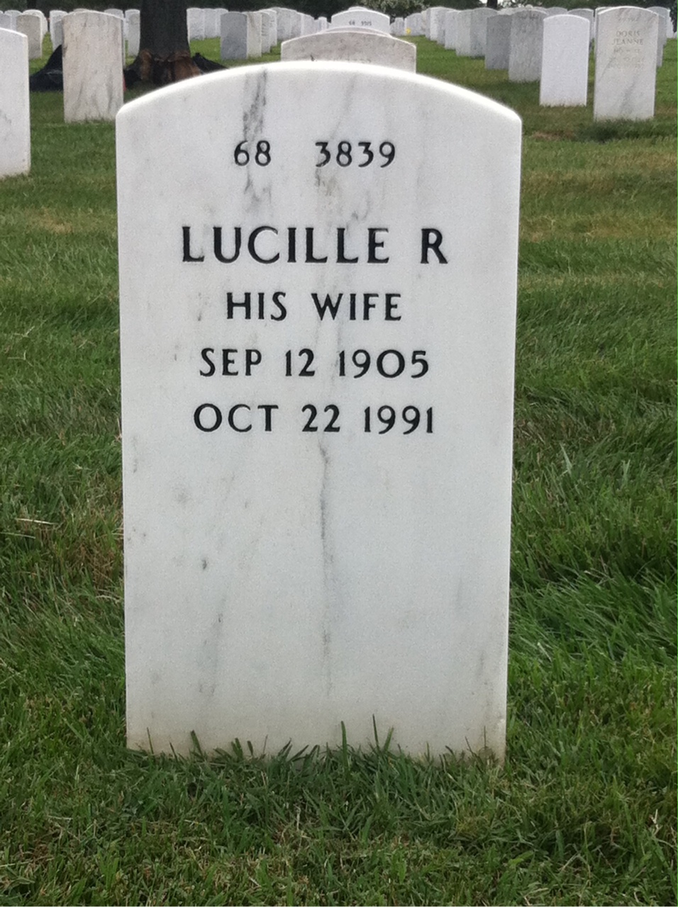 Back of headstone — Anthony Famiglietti