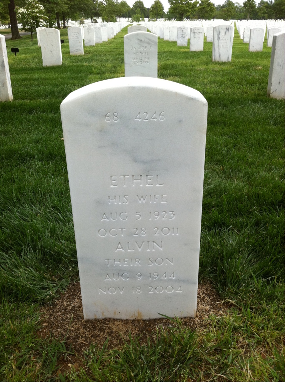 Back of headstone — Isaac Fishburne